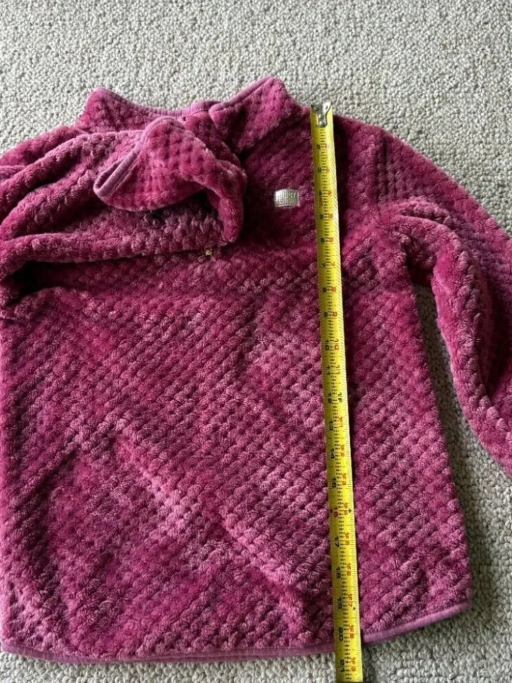 Juicy Couture Pink Quarter Zip Fleece Sweatshirt Girls 12 Preppy Cozy